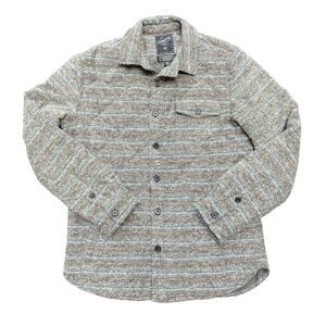 Men's Casual Striped Button-Up Jacket